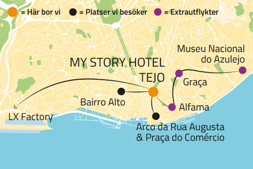 Geografisk karta över Lissabon